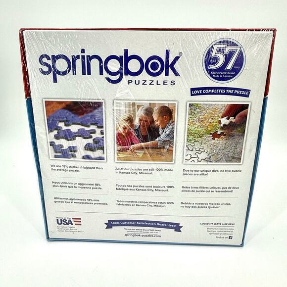 SPRINGBOK NOS Sealed 1000 Piece Jigsaw Puzzle “Delivering Gifts” Snowman 2021 - Picture 3 of 6